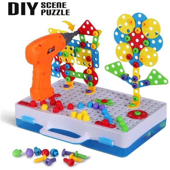 224 Piece Kids Bits Drill Puzzle STEM Engineer - Picture 5 of 7